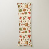 Coussins Longs Motif de doodle de Noël joyeux (Devant (Vertical))