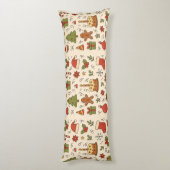 Coussins Longs Motif de doodle de Noël joyeux (Dos (Vertical))