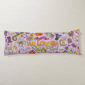 Coussins Longs Motif de doodle Halloween mignon (Dos)