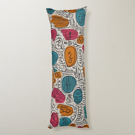 Coussins Longs Motif de Doodle Seamles (Dos (Vertical))