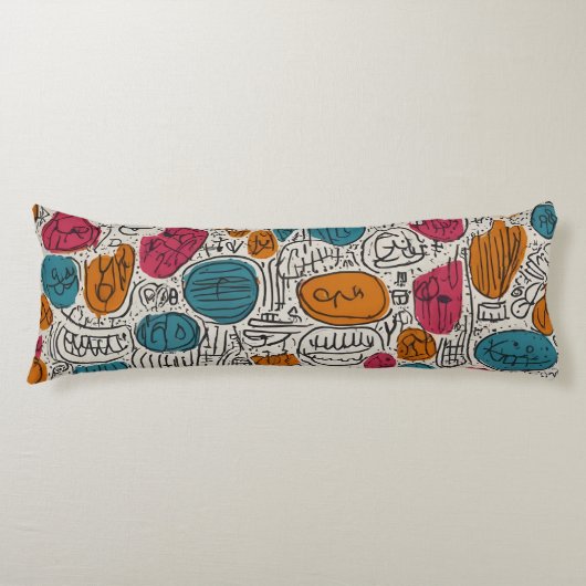 Coussins Longs Motif de Doodle Seamles (Devant)