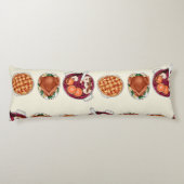 Coussins Longs Motif de fête d'Action de grâce - Turquie, tarte & (Dos)