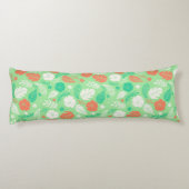 Coussins Longs Motif de feuillage vert et orange (Dos)