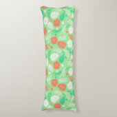 Coussins Longs Motif de feuillage vert et orange (Devant (Vertical))