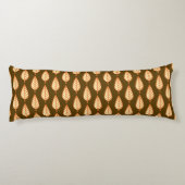 Coussins Longs Motif de feuille de hêtre - Orange et marron (Dos)