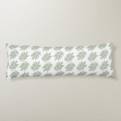 Coussins Longs Motif de feuille de sureau 2 voies vert + blanc (Dos)