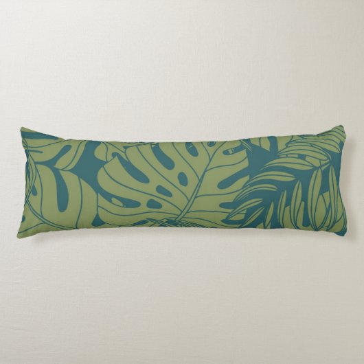 Coussins Longs Motif de feuilles (Devant)