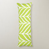 Coussins Longs Motif de feuilles de palmier vert chartreuse (Dos (Vertical))