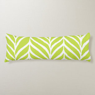 Coussins Longs Motif de feuilles de palmier vert chartreuse