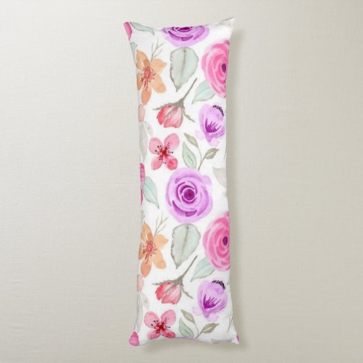 Coussins Longs Motif de fleurs (Dos (Vertical))