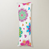 Coussins Longs Motif de fleurs (Devant (Vertical))