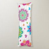 Coussins Longs Motif de fleurs (Dos (Vertical))