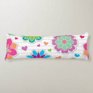 Coussins Longs Motif de fleurs