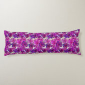 Coussins Longs Motif de fleurs abstrait de rose et de pourpre (Dos)