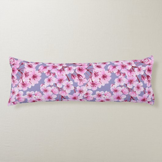 Coussins Longs Motif de fleurs de cerisiers (Devant)