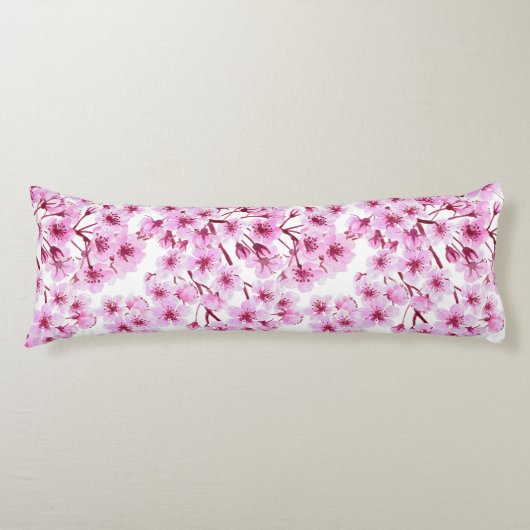Coussins Longs Motif de fleurs de cerisiers (Devant)