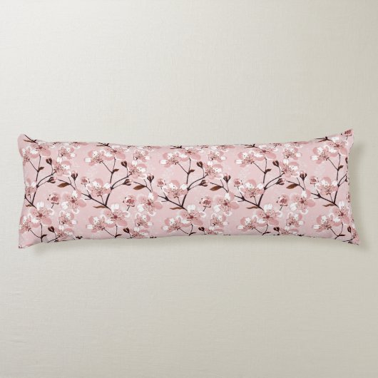 Coussins Longs Motif de fleurs de fleurs de cerisier (Dos)