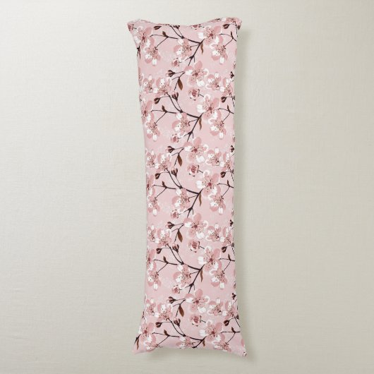 Coussins Longs Motif de fleurs de fleurs de cerisier (Devant (Vertical))