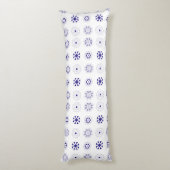 Coussins Longs Motif de fleurs de ligne bleue (Dos (Vertical))