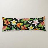 Coussins Longs Motif de fleurs et papillons tropicaux (Dos)