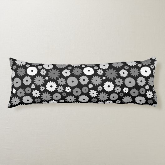 Coussins Longs Motif de fleurs monochromes (Devant)