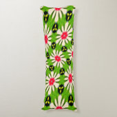 Coussins Longs Motif de fleurs rose et blanche (Devant (Vertical))