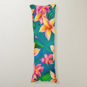 Coussins Longs Motif de fleurs tropicales hawaïennes (Devant (Vertical))