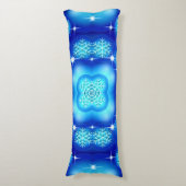 Coussins Longs Motif de flocon blanc de Noël (Devant (Vertical))