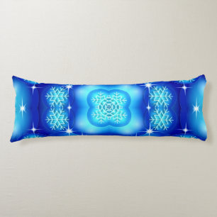 Coussins Longs Motif de flocon blanc de Noël