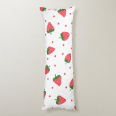 Coussins Longs Motif de fraises (Dos (Vertical))