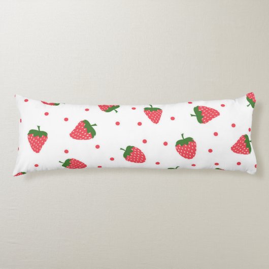 Coussins Longs Motif de fraises (Devant)