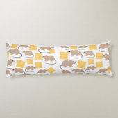 Coussins Longs Motif de fromage mignon rongeur de la souris (Dos)