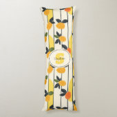 Coussins Longs Motif de fruits d'agrumes avec Feuilles verts (2) (Dos (Vertical))