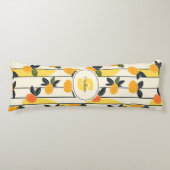Coussins Longs Motif de fruits d'agrumes avec Feuilles verts (2) (Devant)