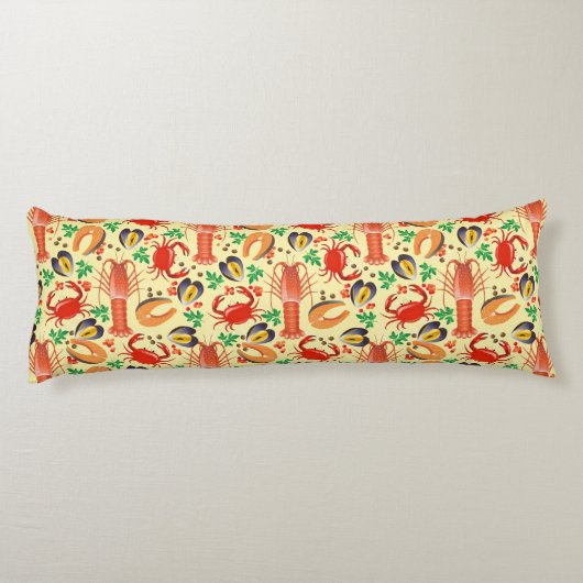 Coussins Longs Motif de fruits de mer (Dos)