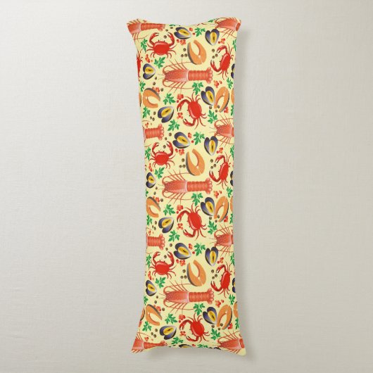 Coussins Longs Motif de fruits de mer (Devant (Vertical))