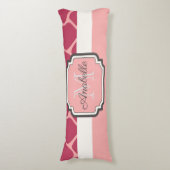 Coussins Longs Motif de girafe rose (Devant (Vertical))