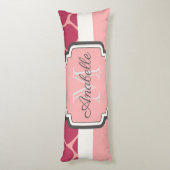 Coussins Longs Motif de girafe rose (Dos (Vertical))