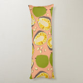 Coussins Longs Motif de Jackfruit d'été tropical - Fruit exotique (Dos (Vertical))