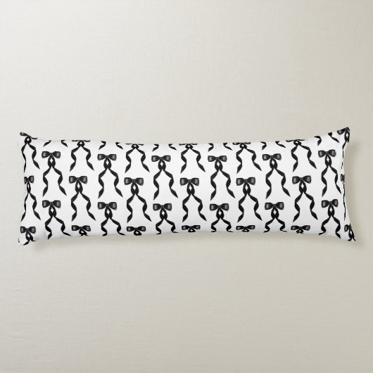 Coussins Longs Motif de la Bow Noir (Dos)