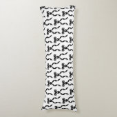 Coussins Longs Motif de la Bow Noir (Devant (Vertical))
