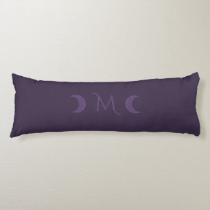 Coussins Longs Motif de la lune de croissant de violet poussiéreu
