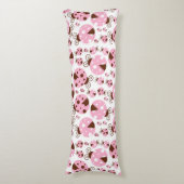 Coussins Longs Motif De Ladybugs, Mignons Ladybugs, Pink Ladybugs (Devant (Vertical))