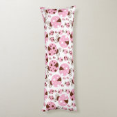 Coussins Longs Motif De Ladybugs, Mignons Ladybugs, Pink Ladybugs (Dos (Vertical))