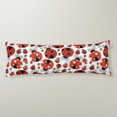 Coussins Longs Motif De Ladybugs, Mignons Ladybugs, Red Ladybugs (Dos)