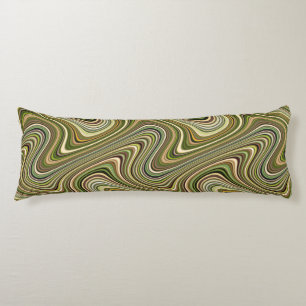 Coussins Longs Motif de ligne courbe multicolore très unique