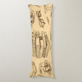 Coussins Longs Motif de livre (Devant (Vertical))