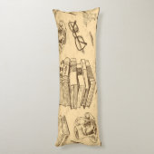 Coussins Longs Motif de livre (Dos (Vertical))