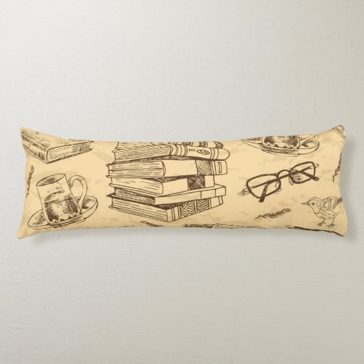 Coussins Longs Motif de livre (Devant)