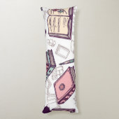 Coussins Longs Motif de livre (Dos (Vertical))